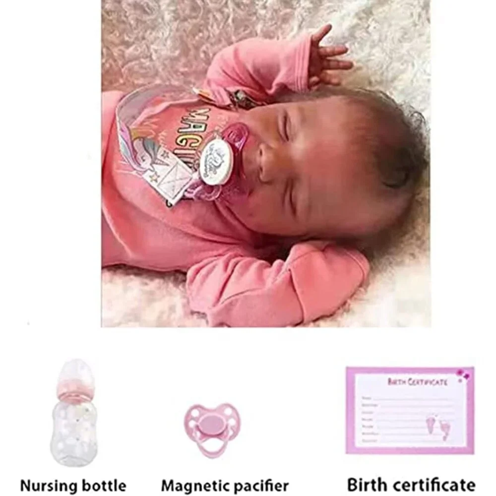 🆕18inch Full Body Silicone Vinyl Newborn Baby Doll Poseable Limbs Pink Girl
